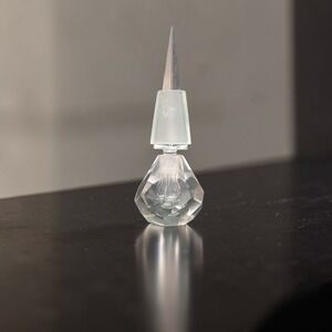 Pagoda Style Glass Perfume Bottle, Art Deco Design, Vintage‎ Heavy Multi-Faceted